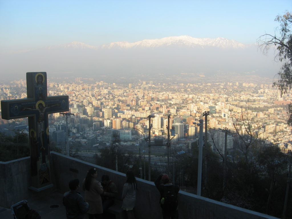 Panoramic view of Santiago (Chile)